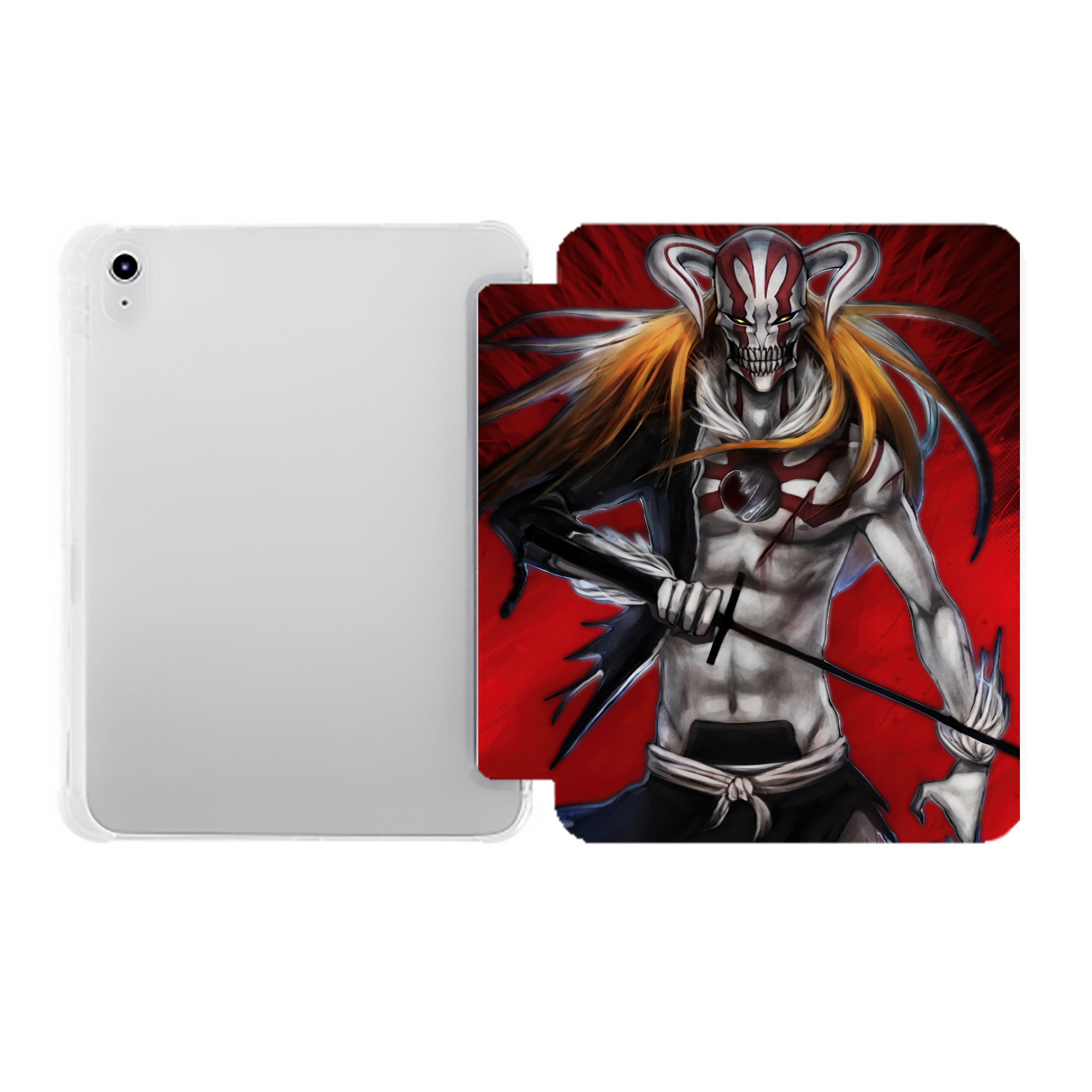 （画像用） ブリーチ BLEACH IPad ケース ペン収納付き 三つ折りスタンド PUレザー×シリコン 対応機種9.5/10.5/10.9インチ